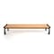 Frog Furnishings Cedar 8' Heritage Backless Bench with Black Frame PB 8CEDBFHERBAC - alternate 2